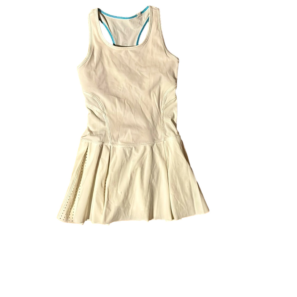 Ivivva Cream Tennis Dress with Blue Trim